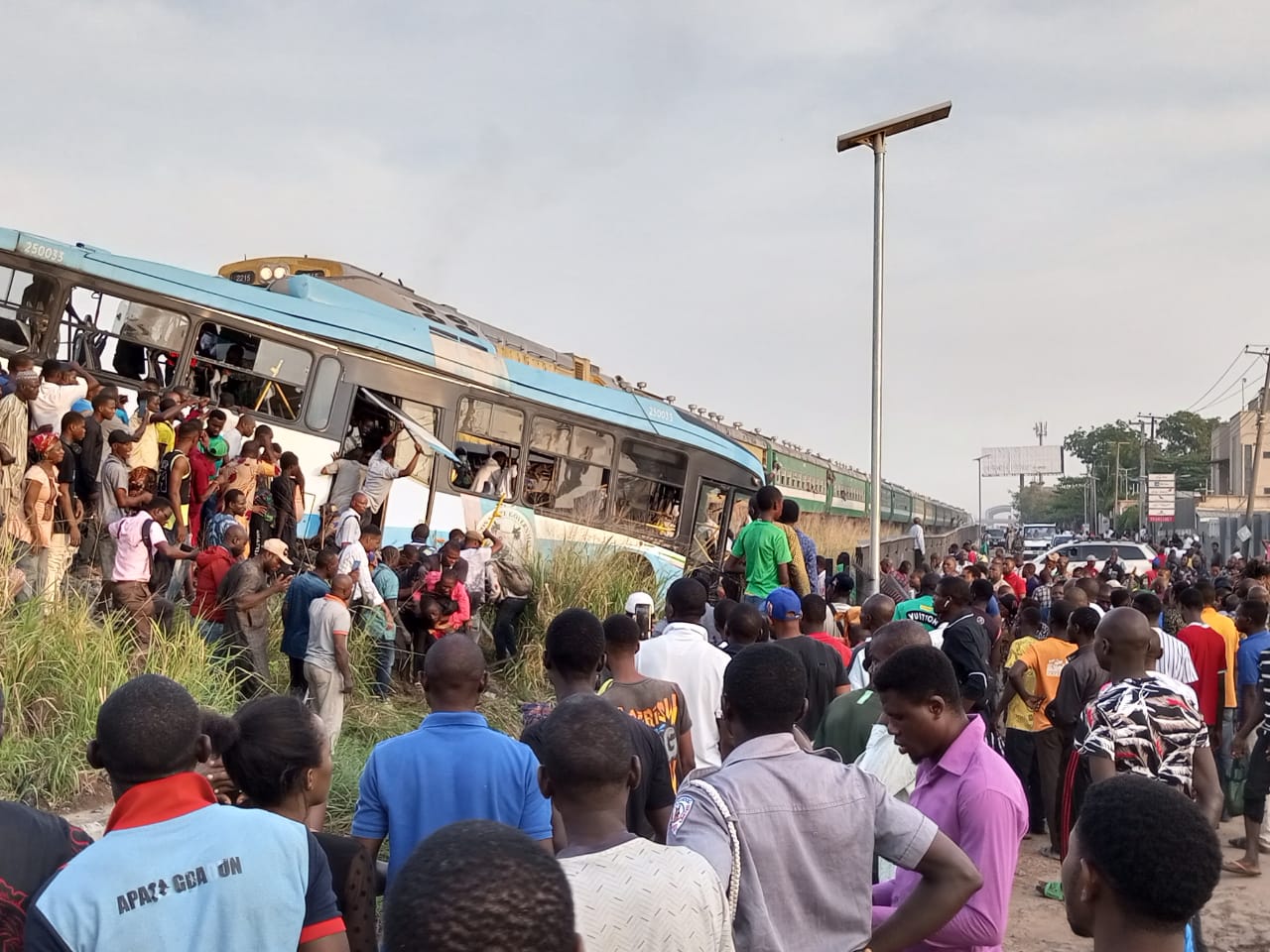 Breaking 2 persons declared dead, scores injured as train crushes