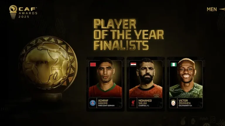 CAF awards 2025: Final nominees revealed for Gala in Rabat