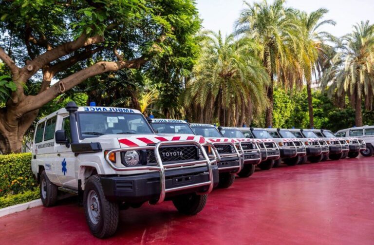 Senegalese president takes delivery of 153 ambulances